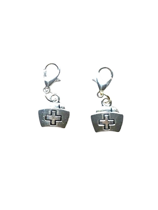 Alaska wild Rose designs Jewelry - 1 Medical Themed Silver Charm tor Keychains, Backpacks, Bags, & Bracelets Nurse